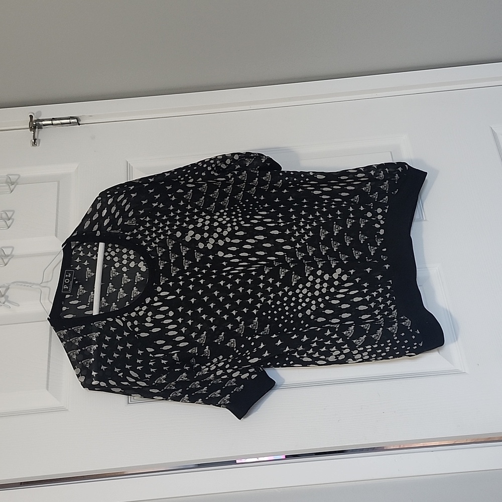 POL short sleeve sheer blouse